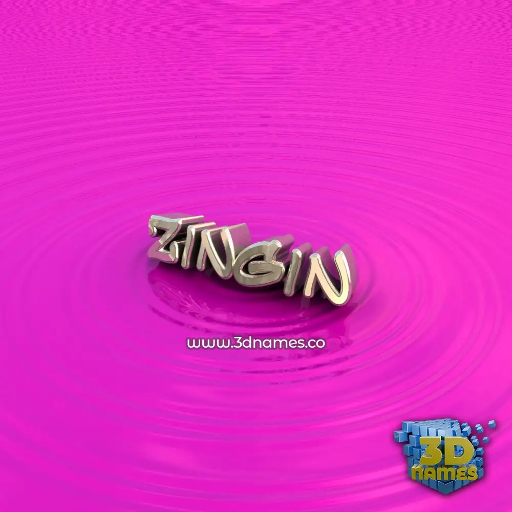 zingin in Pink Graffiti style - 3D name wallpaper