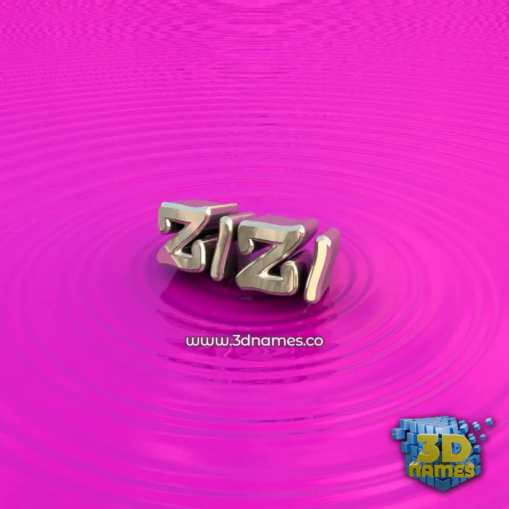 zizi in Pink Graffiti style - 3D name wallpaper