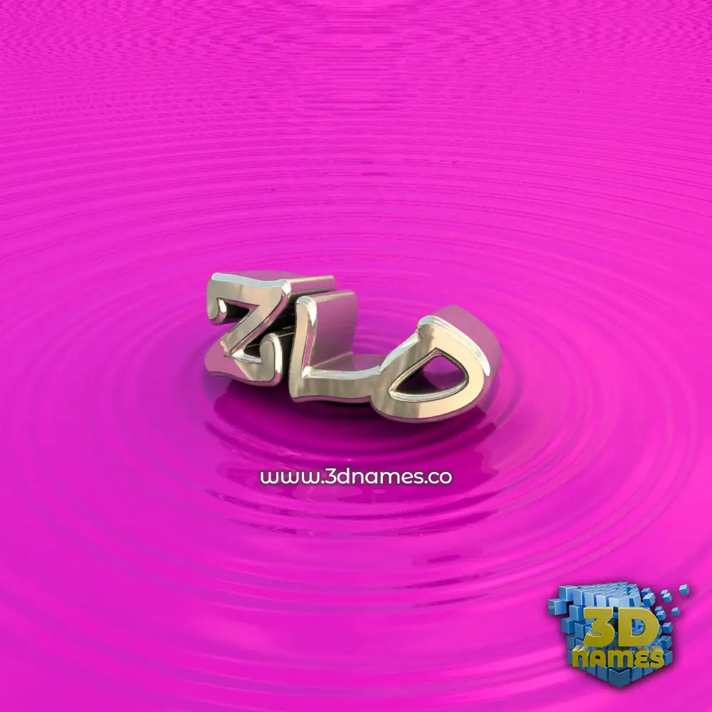zlo in Pink Graffiti style - 3D name wallpaper