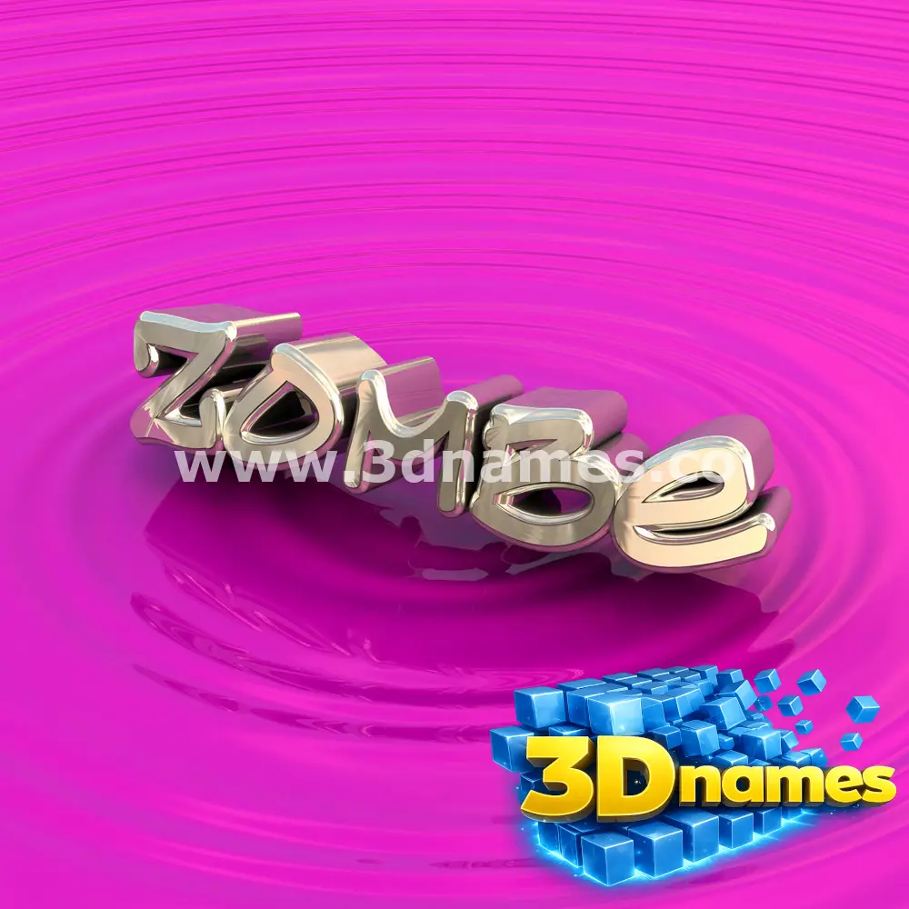 zombe in Pink Graffiti style - 3D name wallpaper
