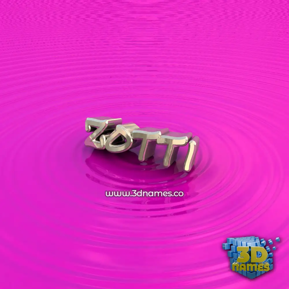 zotti in Pink Graffiti style - 3D name wallpaper