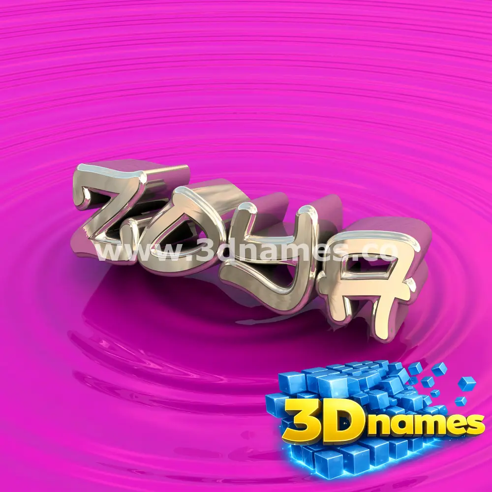 zoya in Pink Graffiti style - 3D name wallpaper