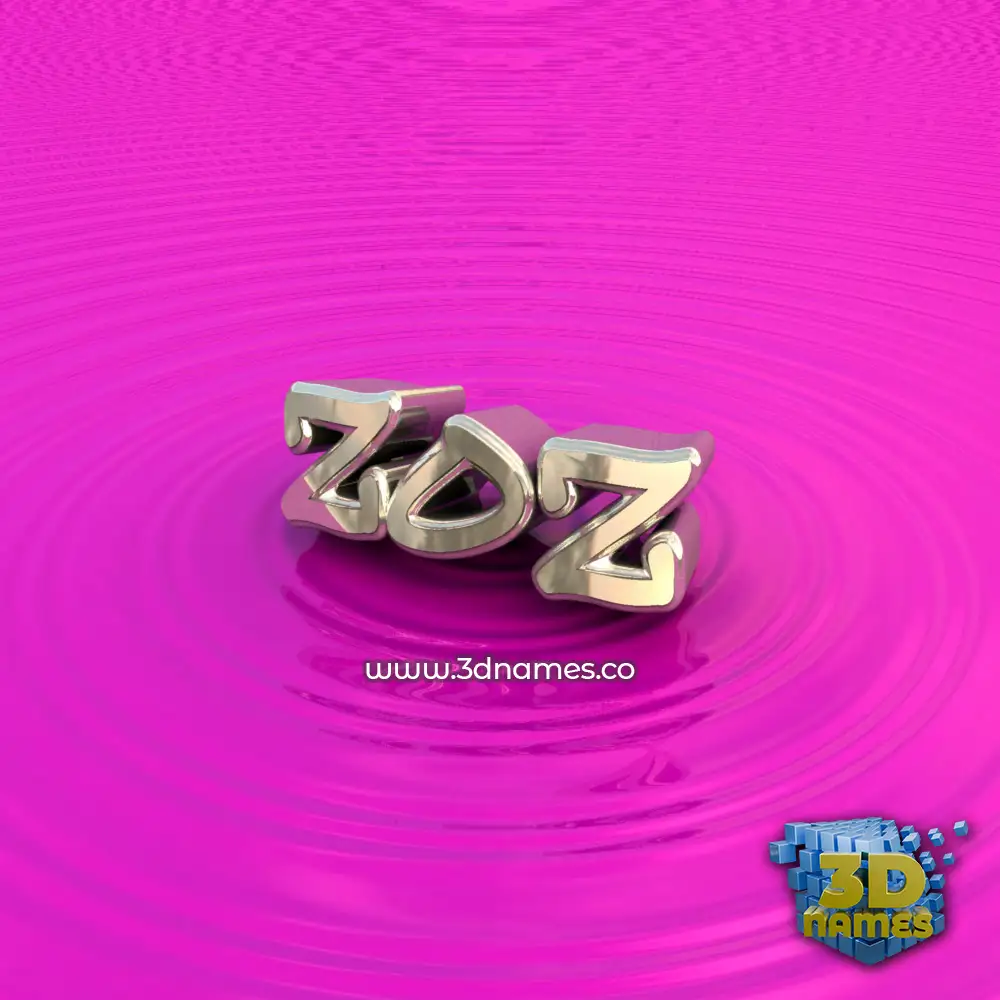 zoz in Pink Graffiti style - 3D name wallpaper