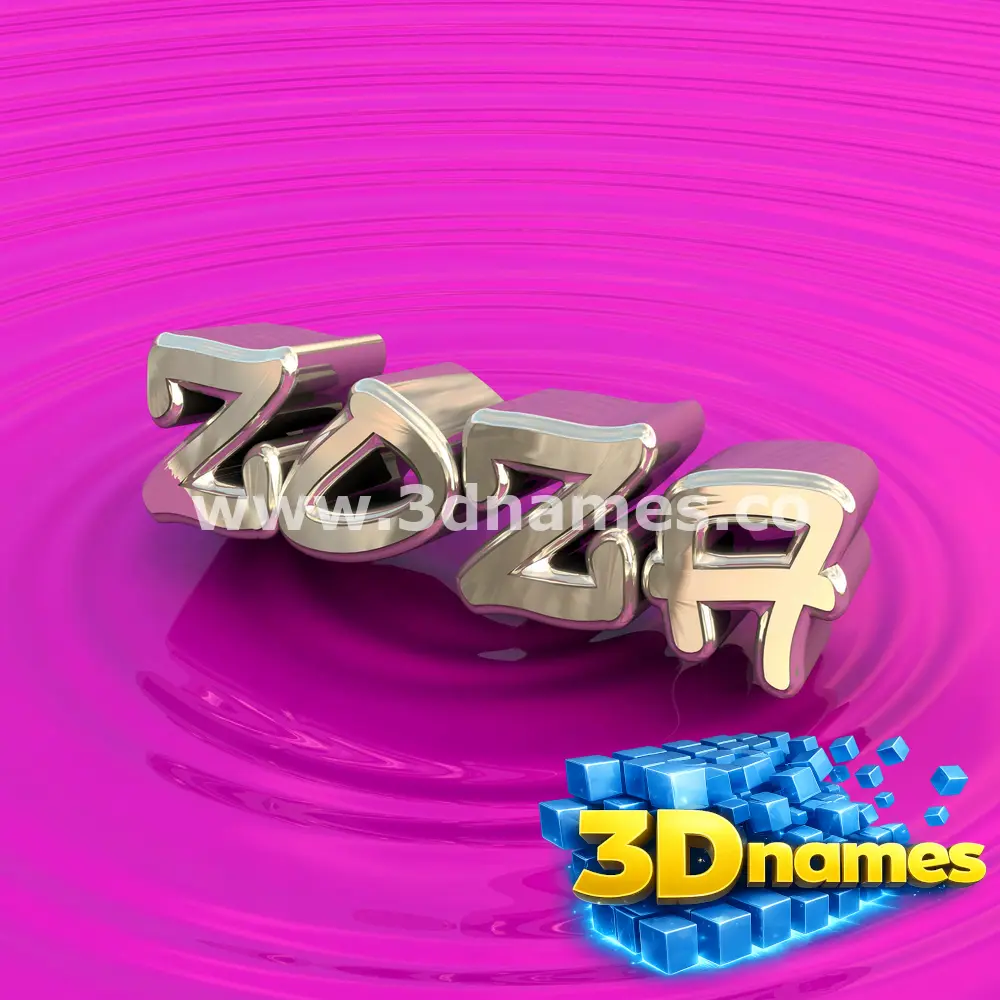 zoza in Pink Graffiti style - 3D name wallpaper