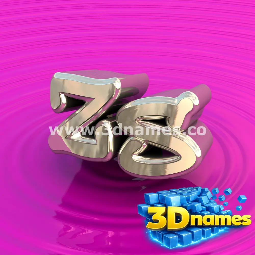 zs in Pink Graffiti style - 3D name wallpaper