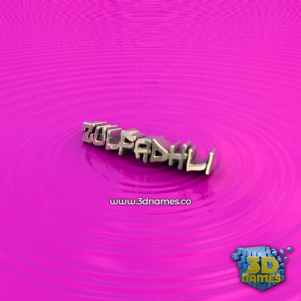 zulfadhli in Pink Graffiti style - 3D name wallpaper