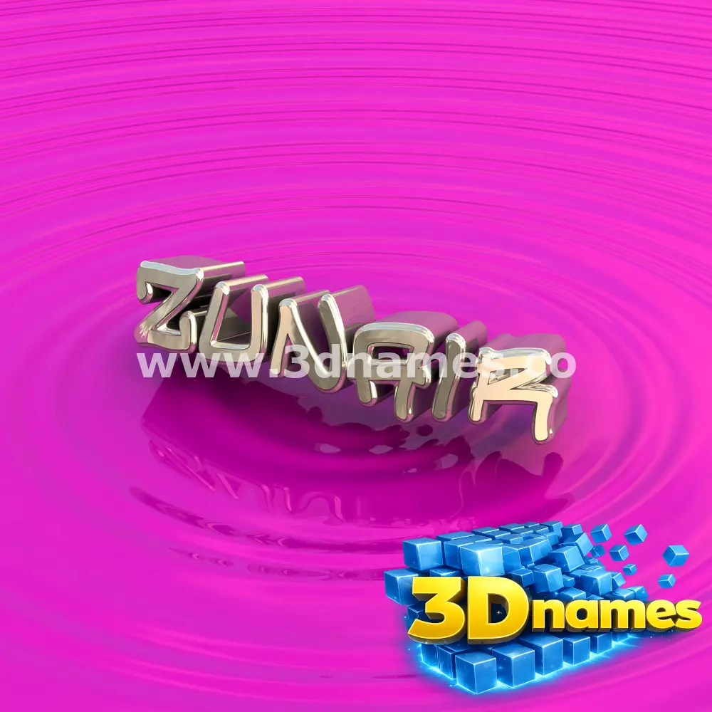 zunair in Pink Graffiti style - 3D name wallpaper