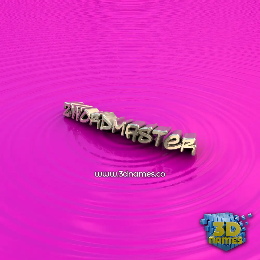 zwordmaster in Pink Graffiti style - 3D name wallpaper