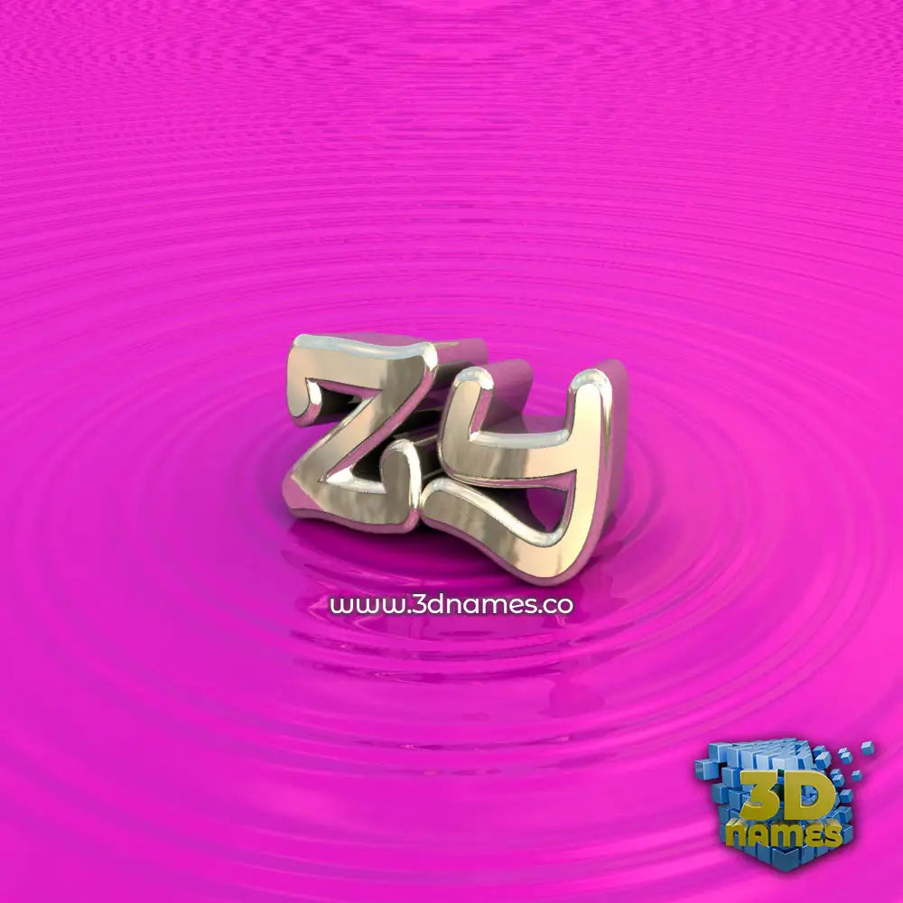 zy in Pink Graffiti style - 3D name wallpaper