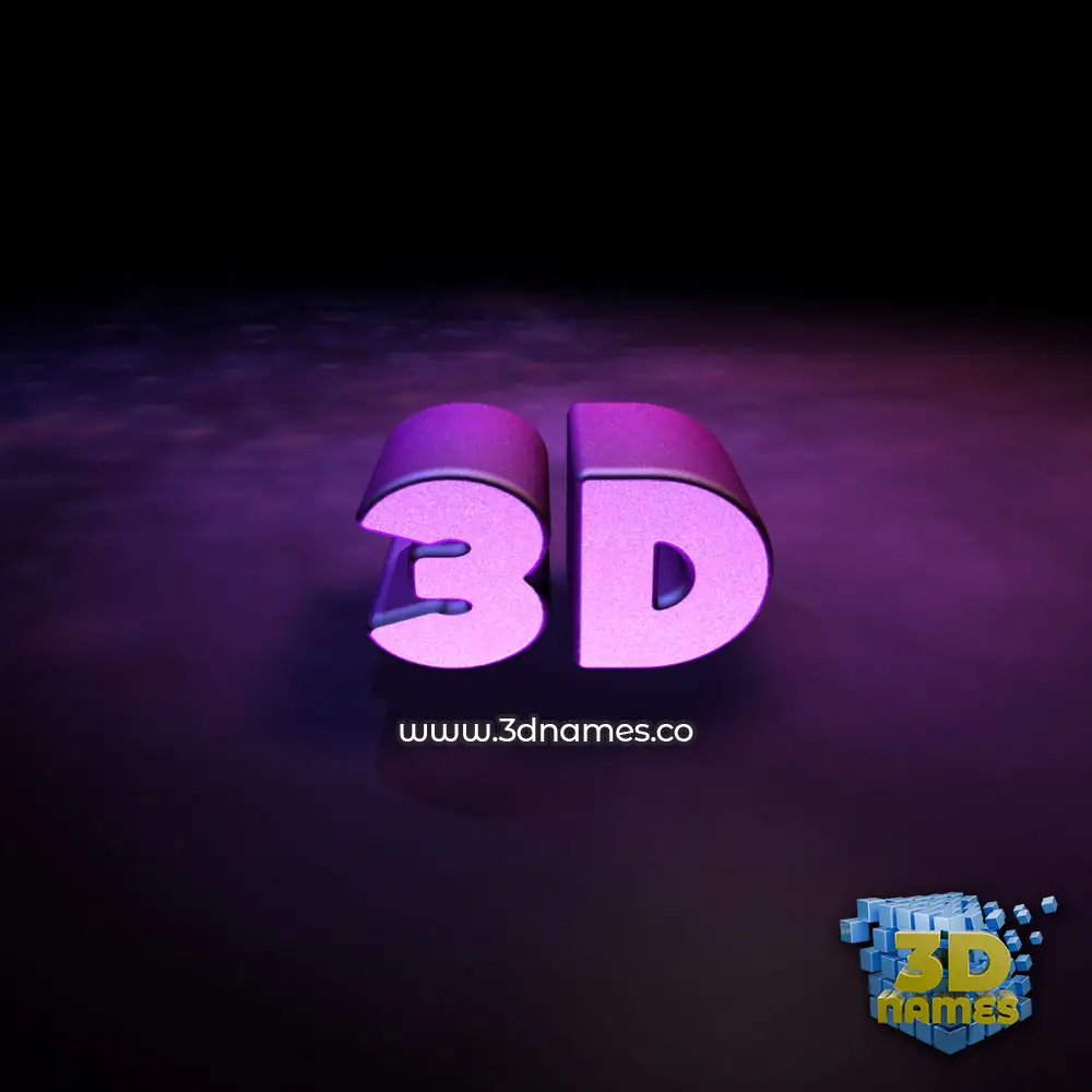 3d in Big Purple style - 3D name wallpaper