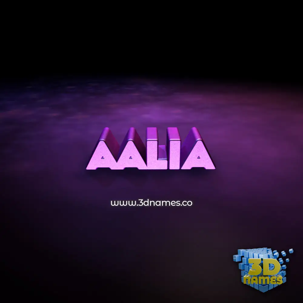 aalia in Big Purple style - 3D name wallpaper