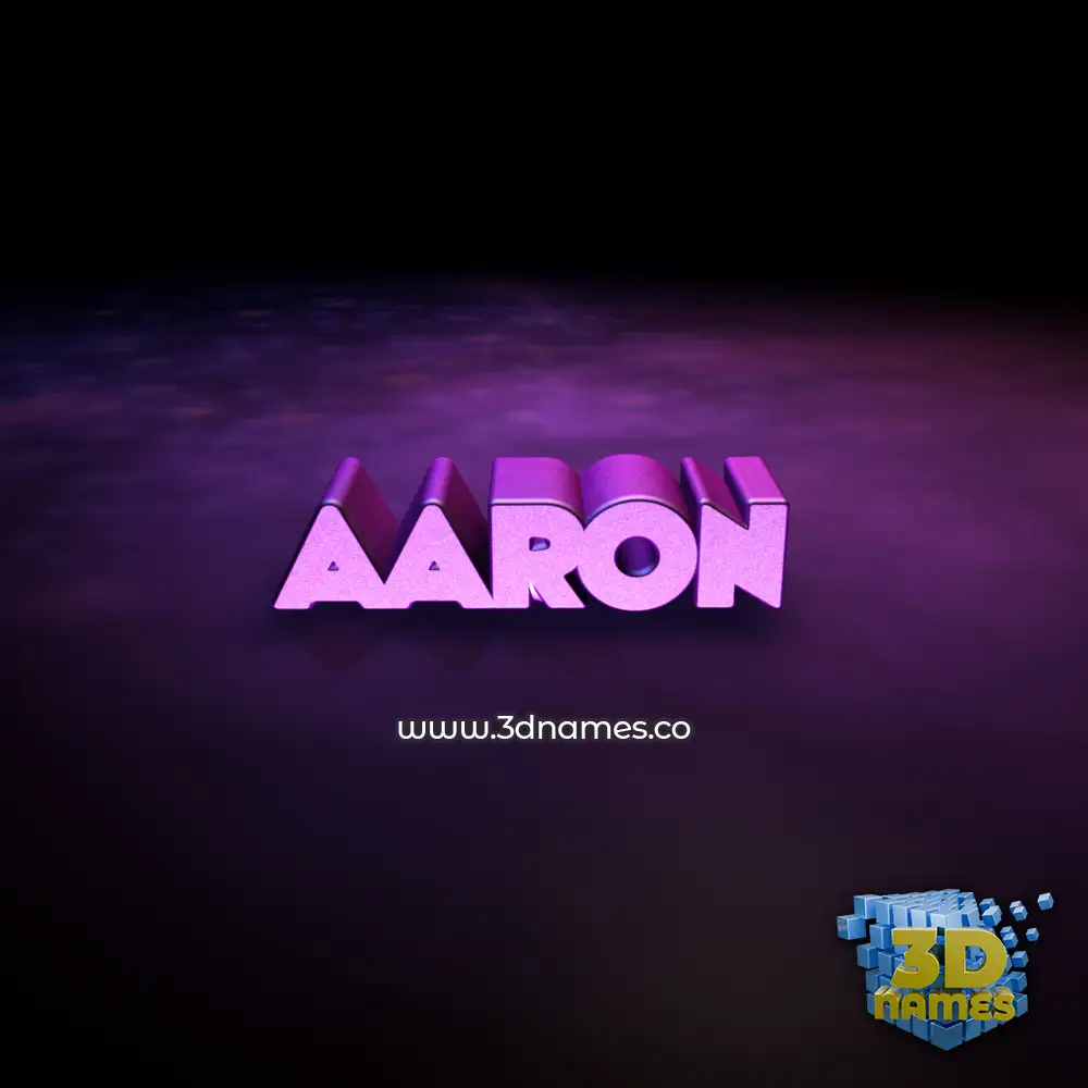aaron in Big Purple style - 3D name wallpaper