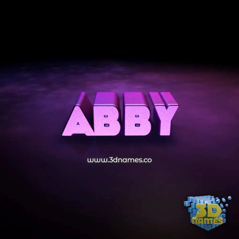 abby in Big Purple style - 3D name wallpaper
