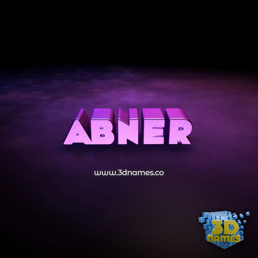 abner in Big Purple style - 3D name wallpaper