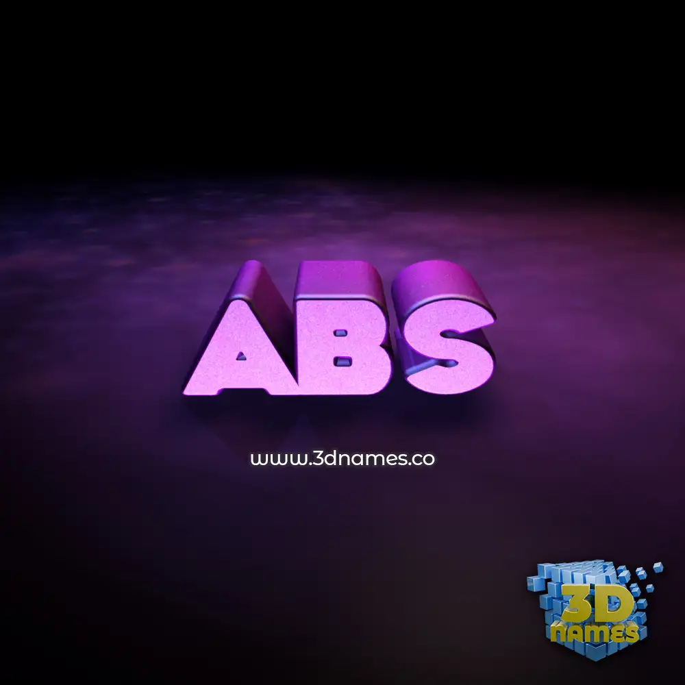 abs in Big Purple style - 3D name wallpaper