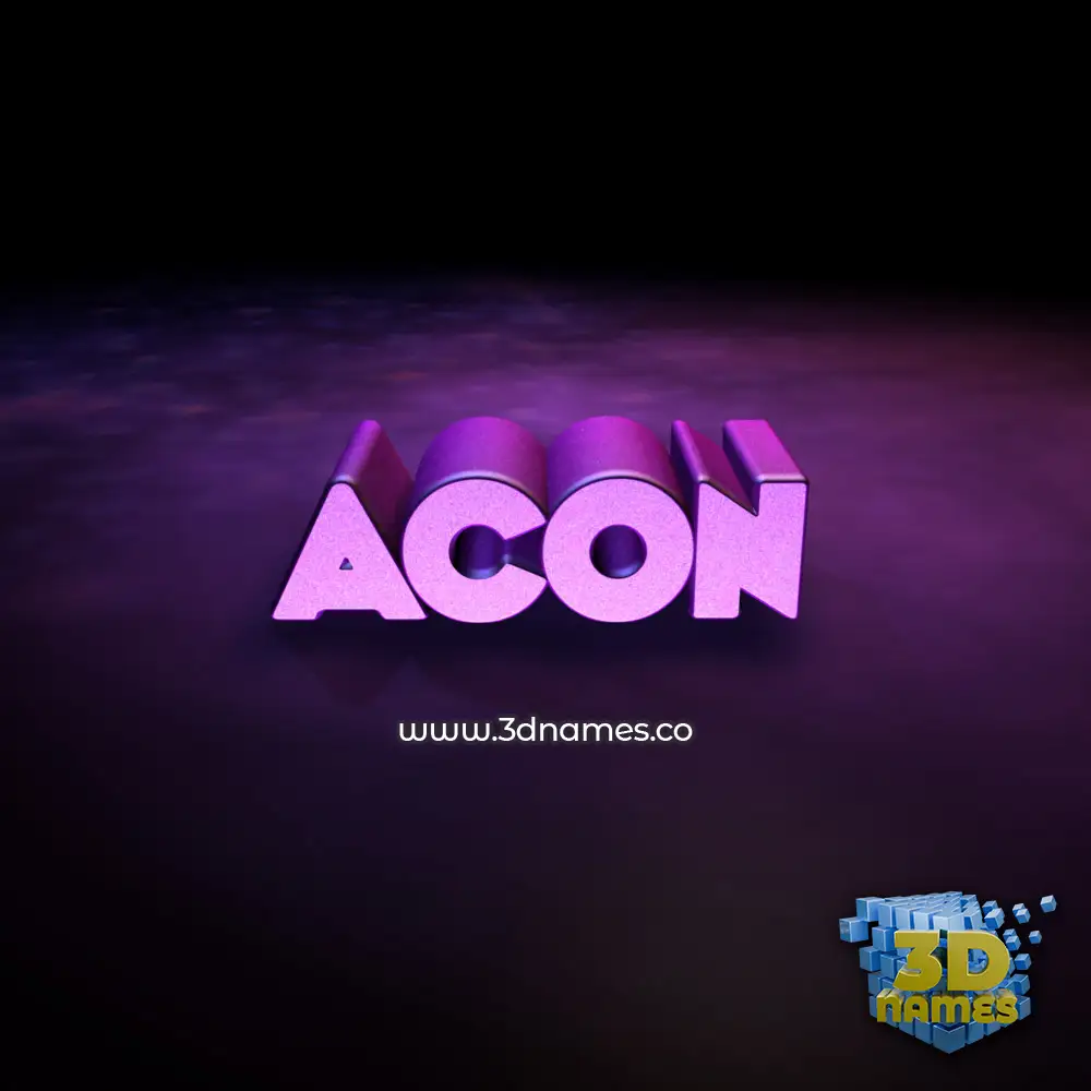 acon in Big Purple style - 3D name wallpaper