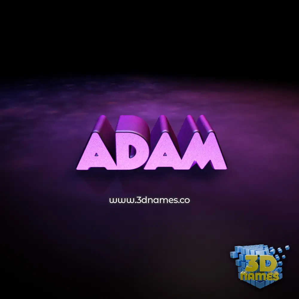 adam in Big Purple style - 3D name wallpaper