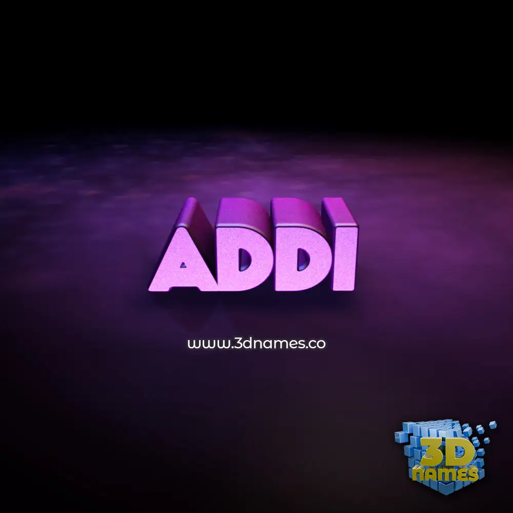 addi in Big Purple style - 3D name wallpaper