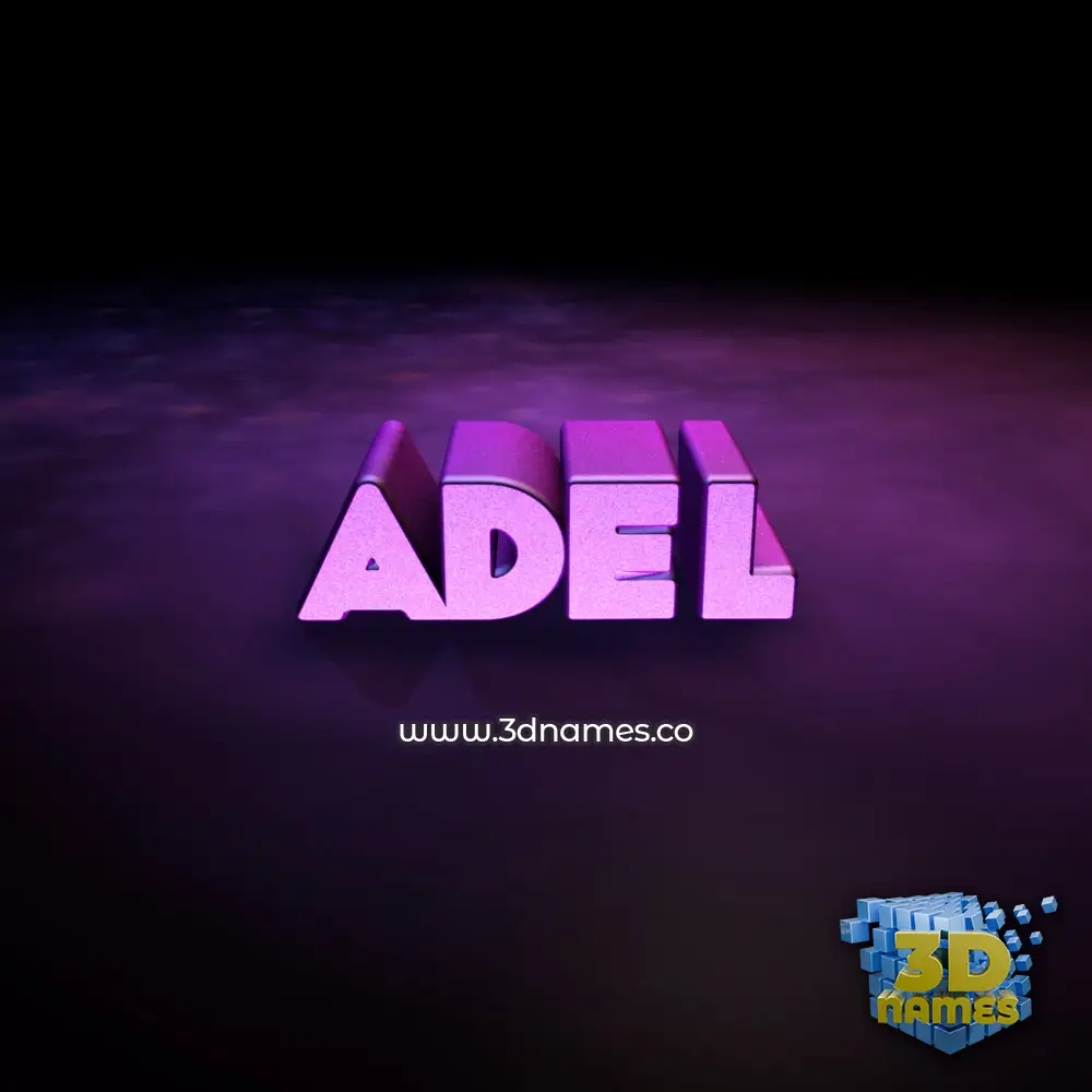 adel in Big Purple style - 3D name wallpaper