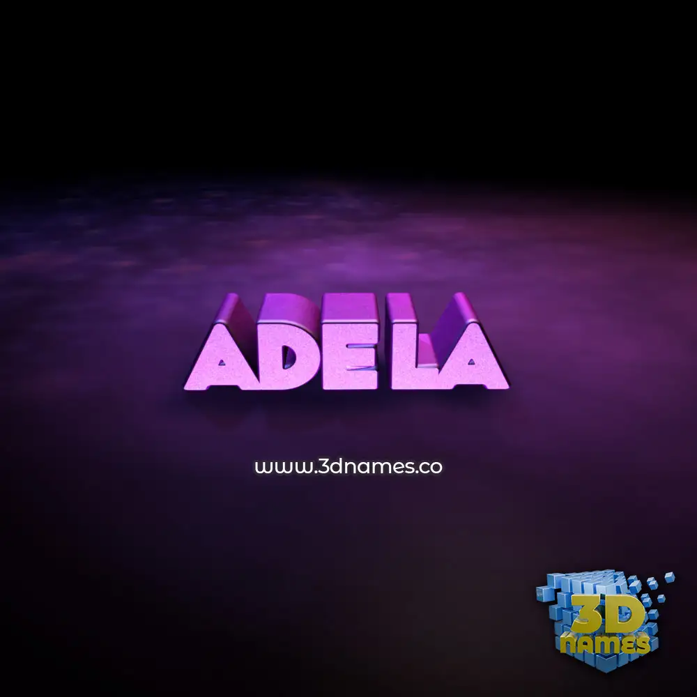 adela in Big Purple style - 3D name wallpaper