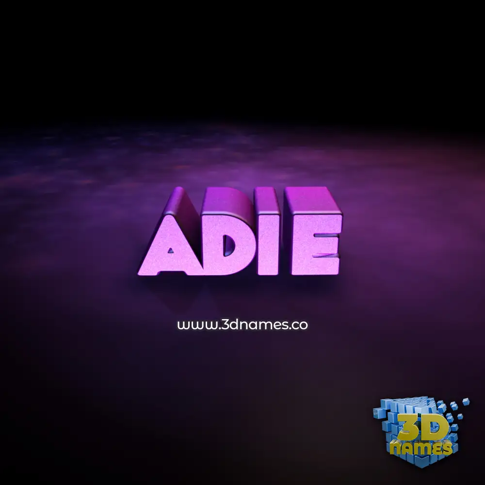 adie in Big Purple style - 3D name wallpaper