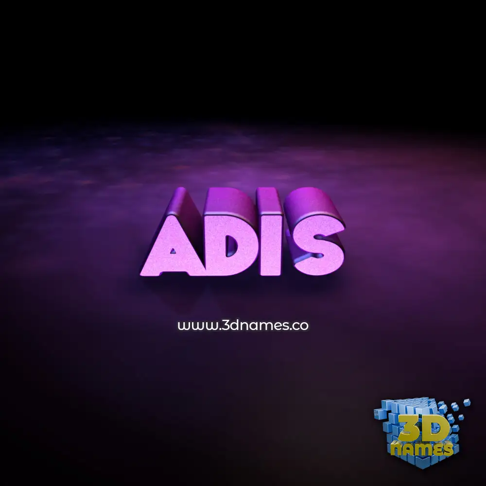 adis in Big Purple style - 3D name wallpaper