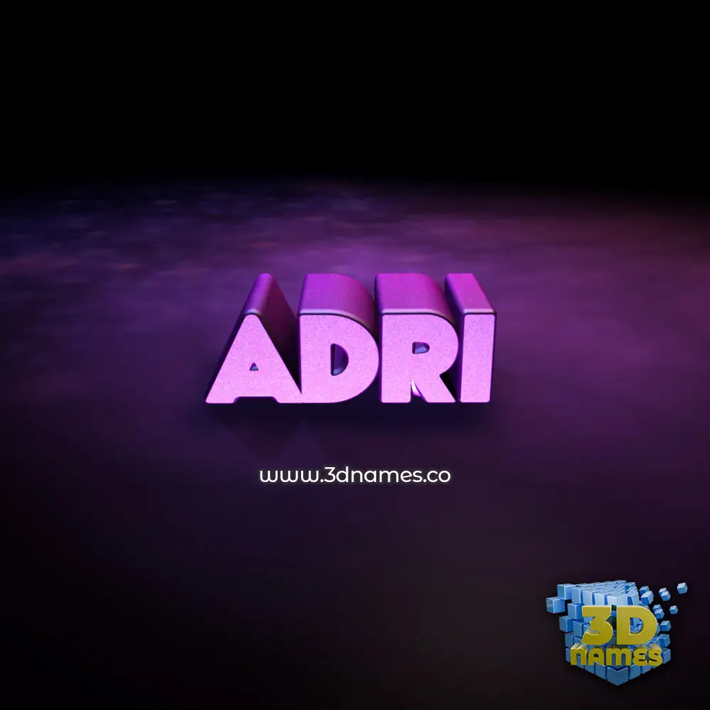 adri in Big Purple style - 3D name wallpaper