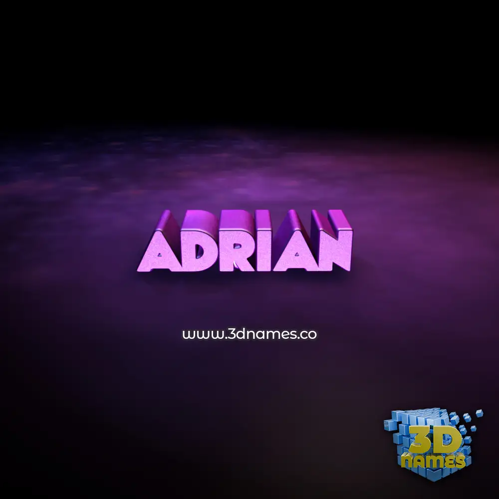 adrian in Big Purple style - 3D name wallpaper