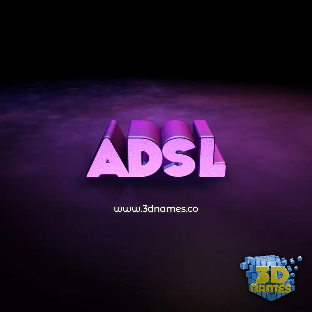 adsl in Big Purple style - 3D name wallpaper