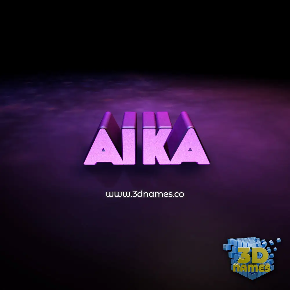 aika in Big Purple style - 3D name wallpaper