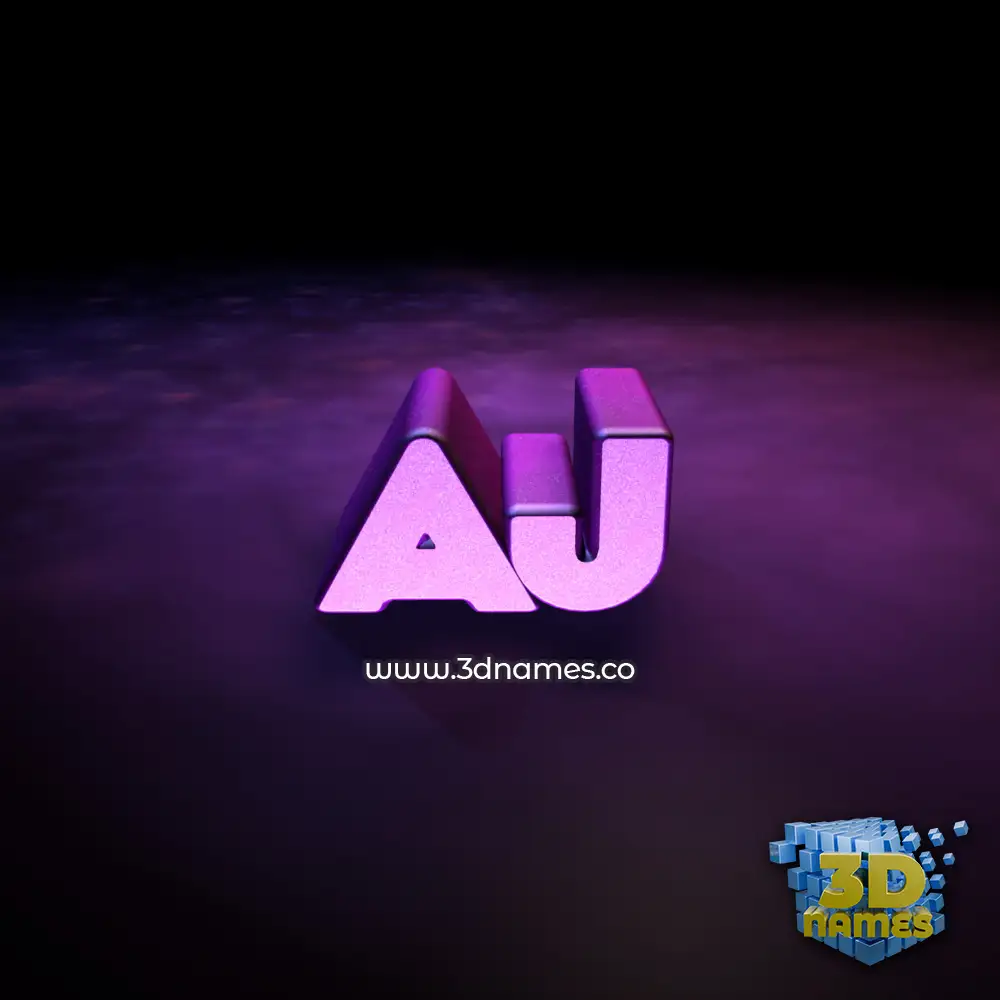 aj in Big Purple style - 3D name wallpaper