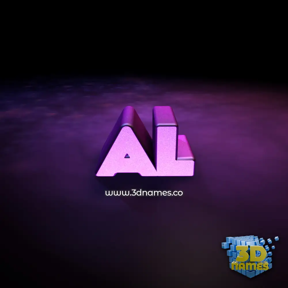 al in Big Purple style - 3D name wallpaper