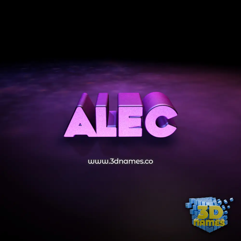 alec in Big Purple style - 3D name wallpaper