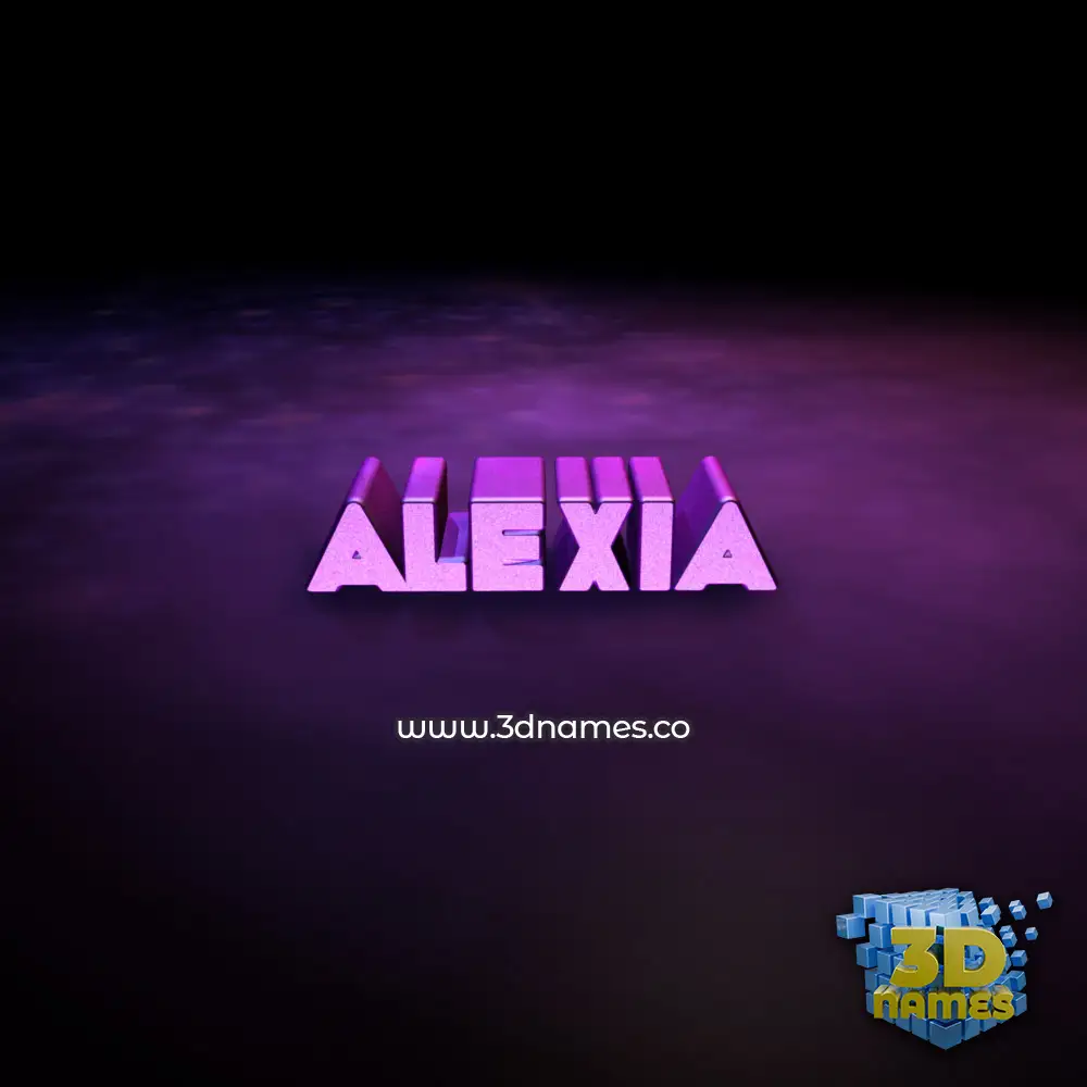 alexia in Big Purple style - 3D name wallpaper
