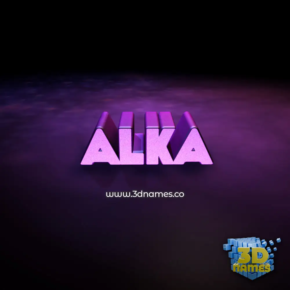 alka in Big Purple style - 3D name wallpaper