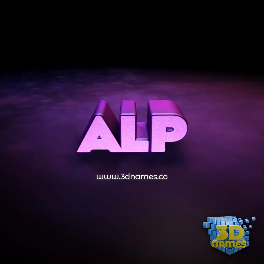 alp in Big Purple style - 3D name wallpaper