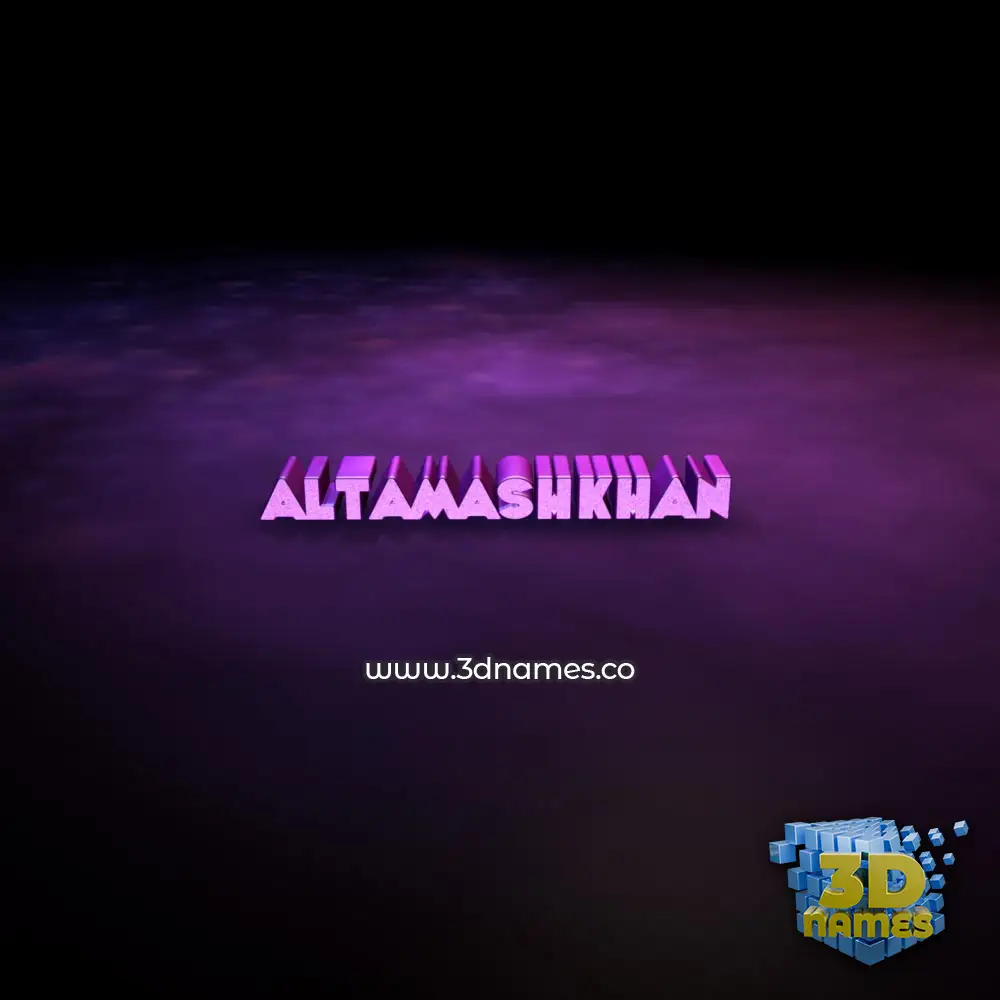 altamashkhan in Big Purple style - 3D name wallpaper