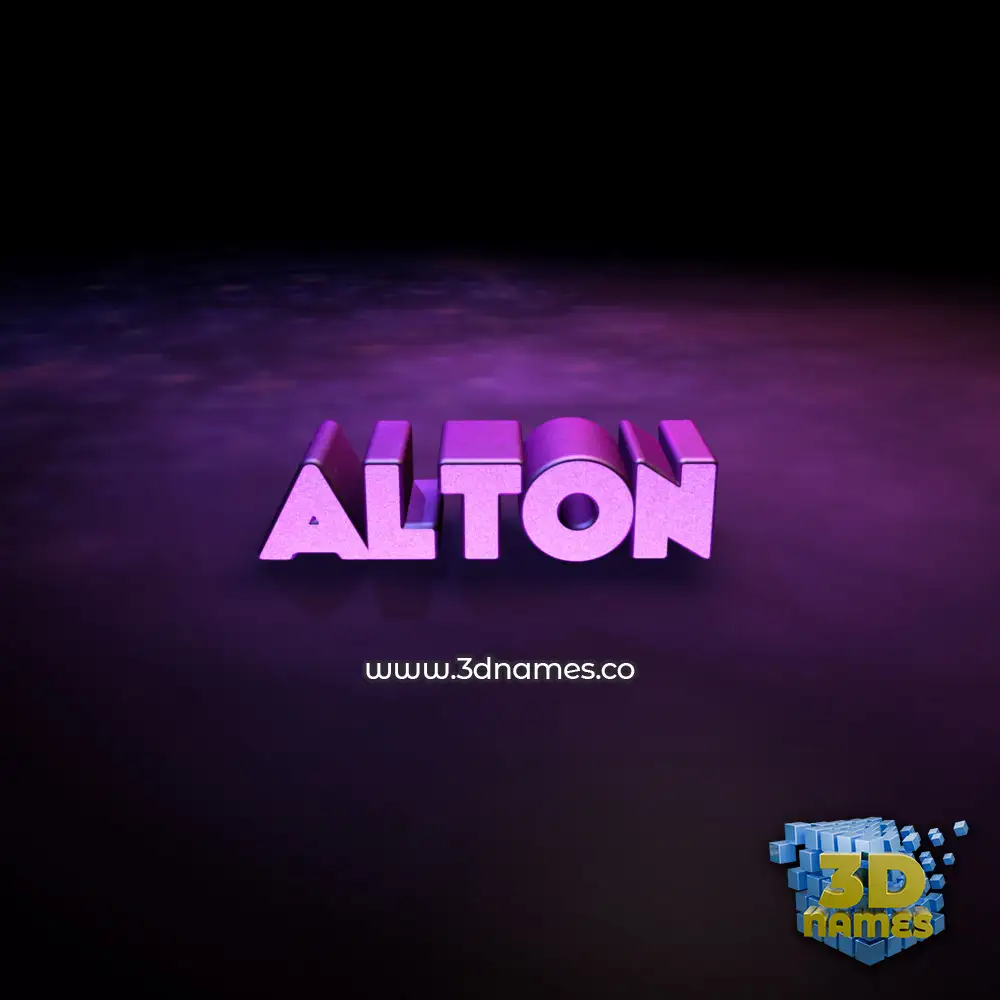 alton in Big Purple style - 3D name wallpaper