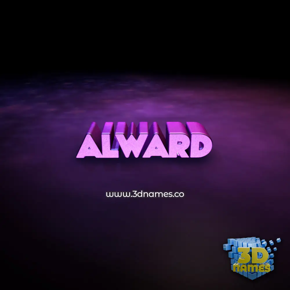 alward in Big Purple style - 3D name wallpaper