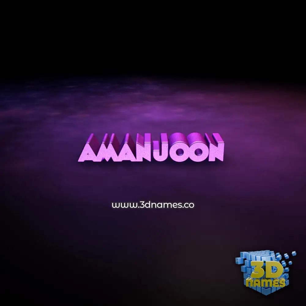 amanjoon in Big Purple style - 3D name wallpaper