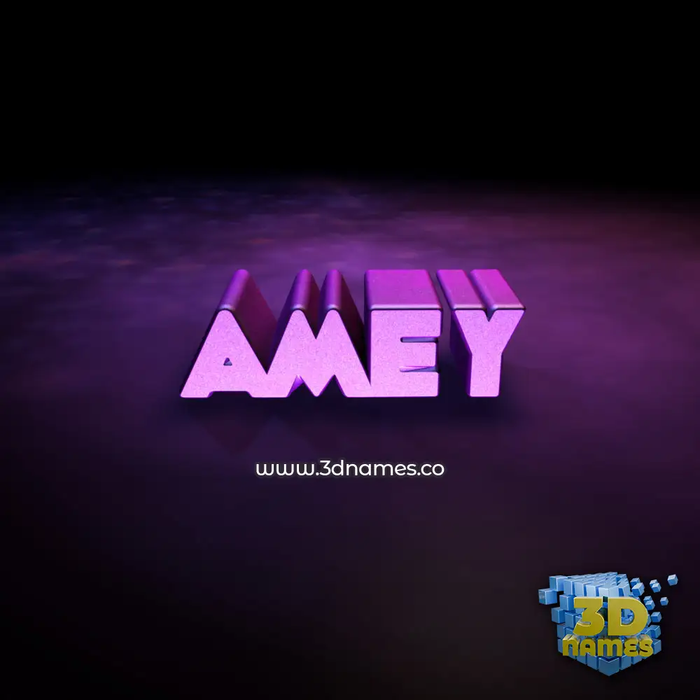 amey in Big Purple style - 3D name wallpaper