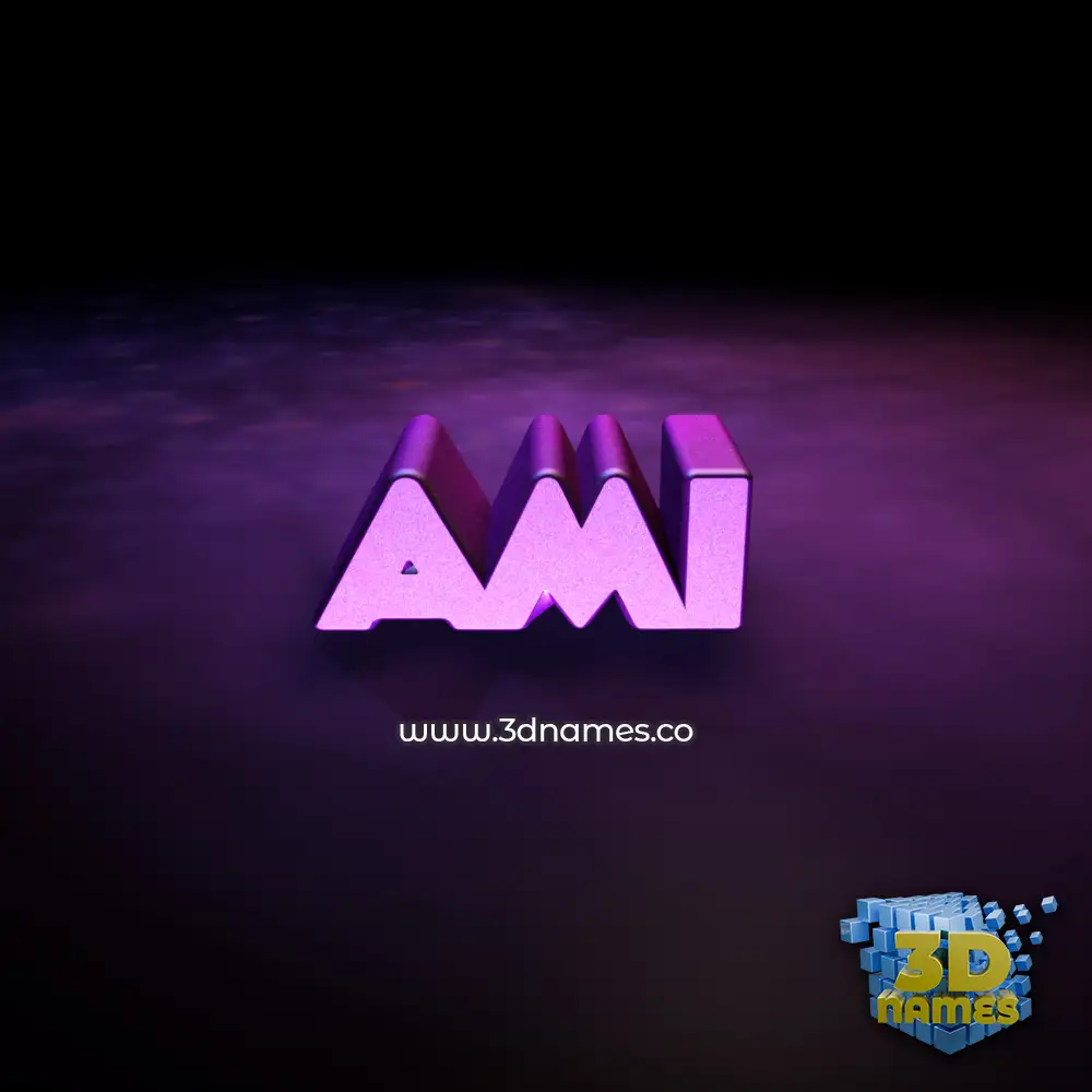 ami in Big Purple style - 3D name wallpaper