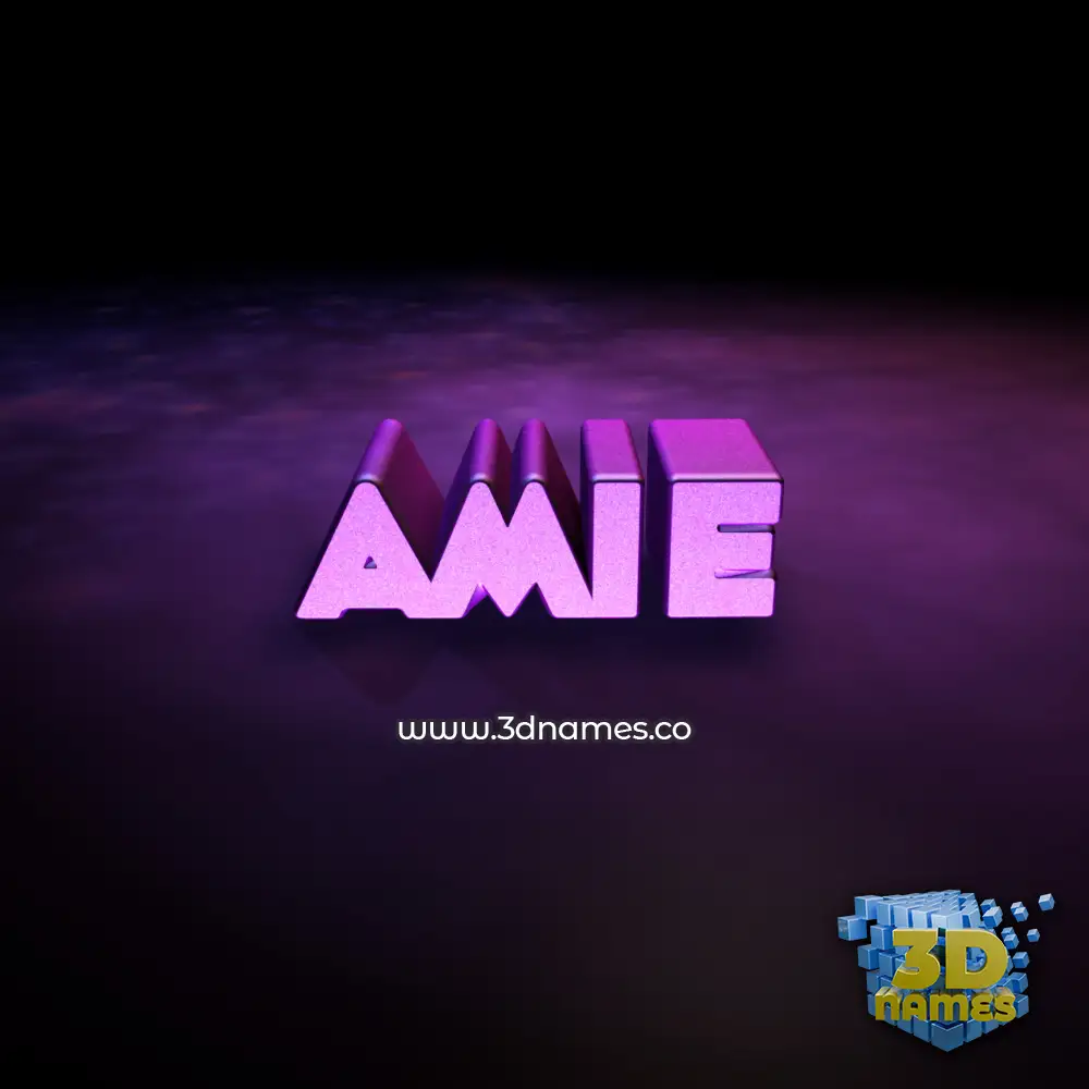 amie in Big Purple style - 3D name wallpaper