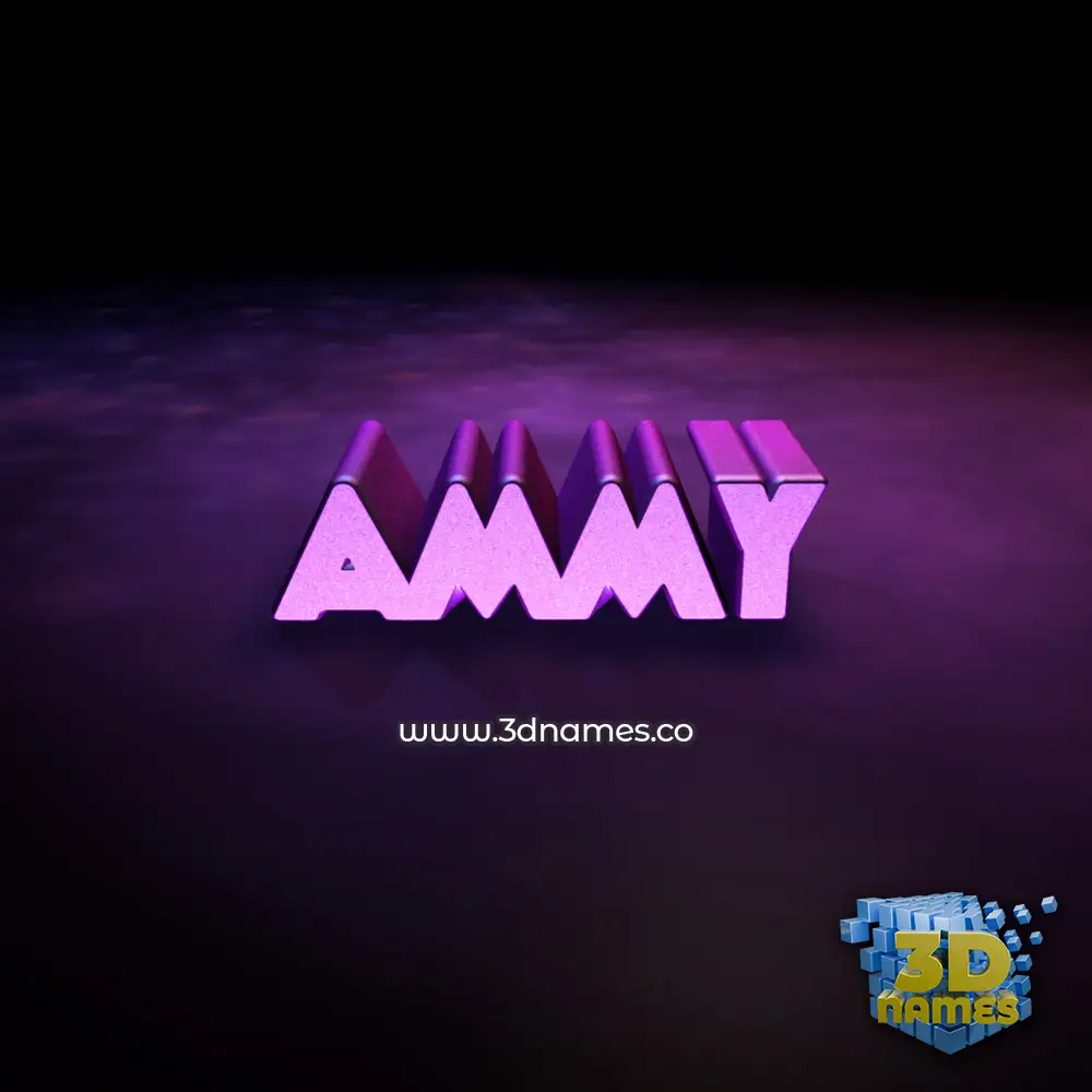 ammy in Big Purple style - 3D name wallpaper
