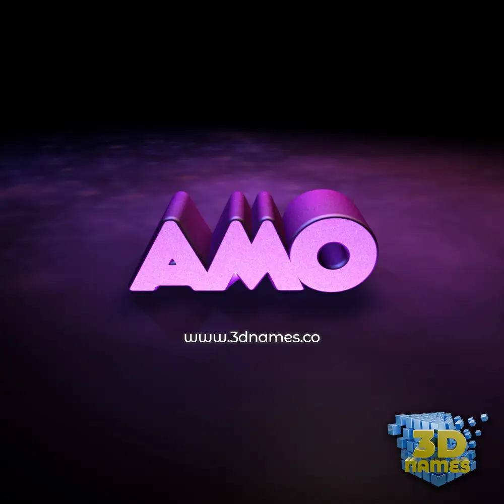 amo in Big Purple style - 3D name wallpaper