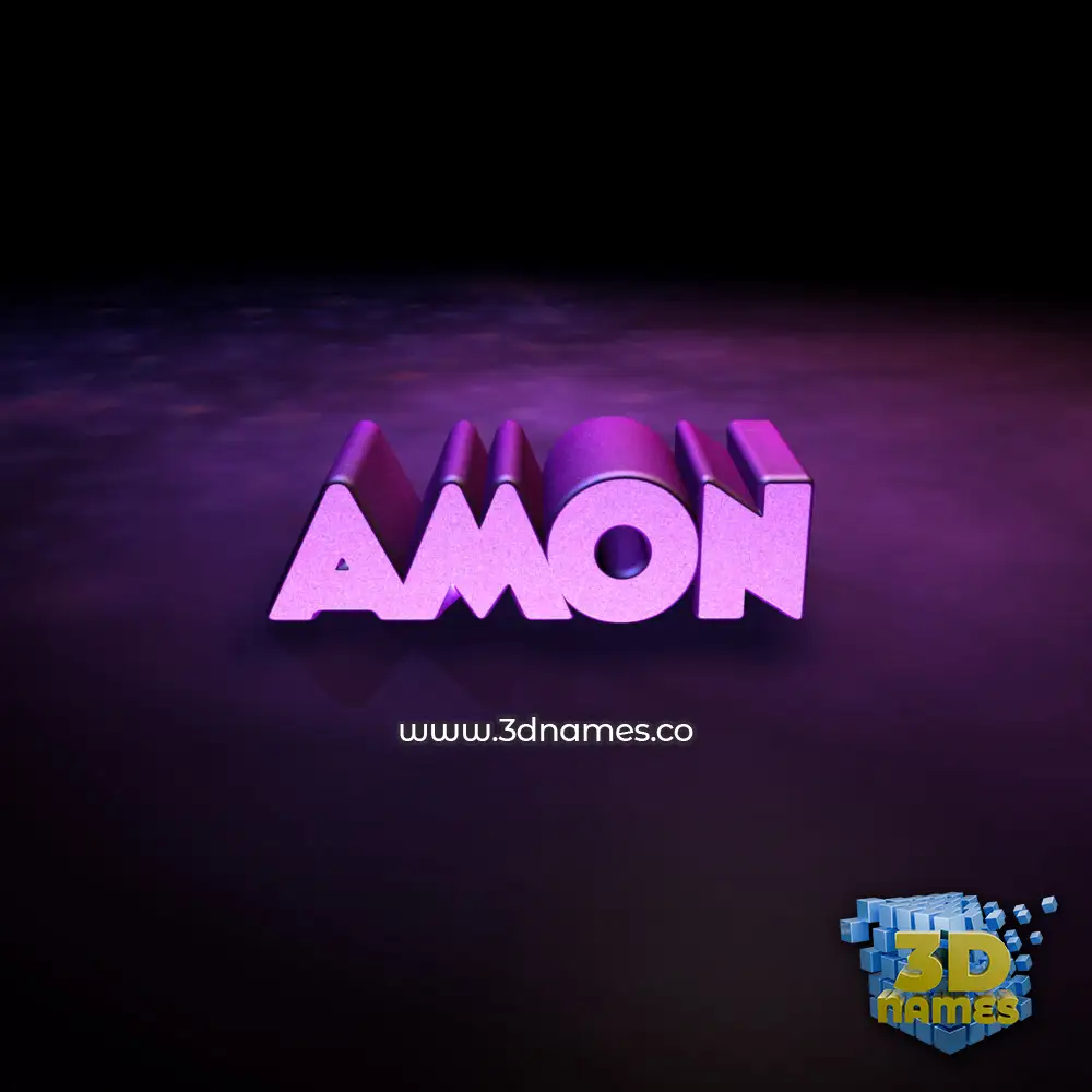 amon in Big Purple style - 3D name wallpaper
