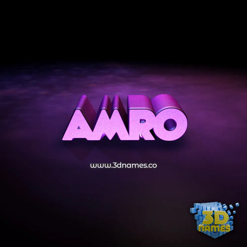 amro in Big Purple style - 3D name wallpaper