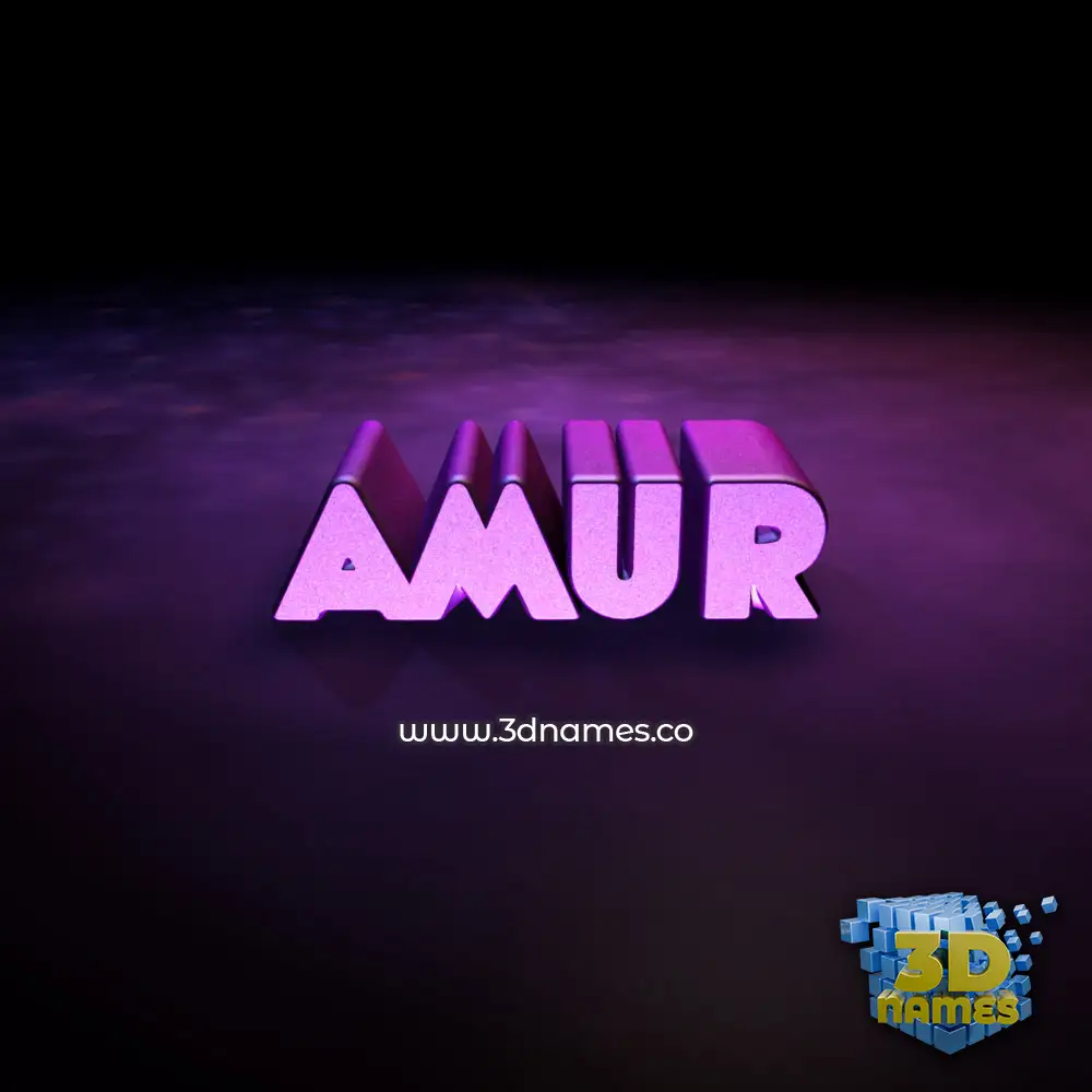 amur in Big Purple style - 3D name wallpaper