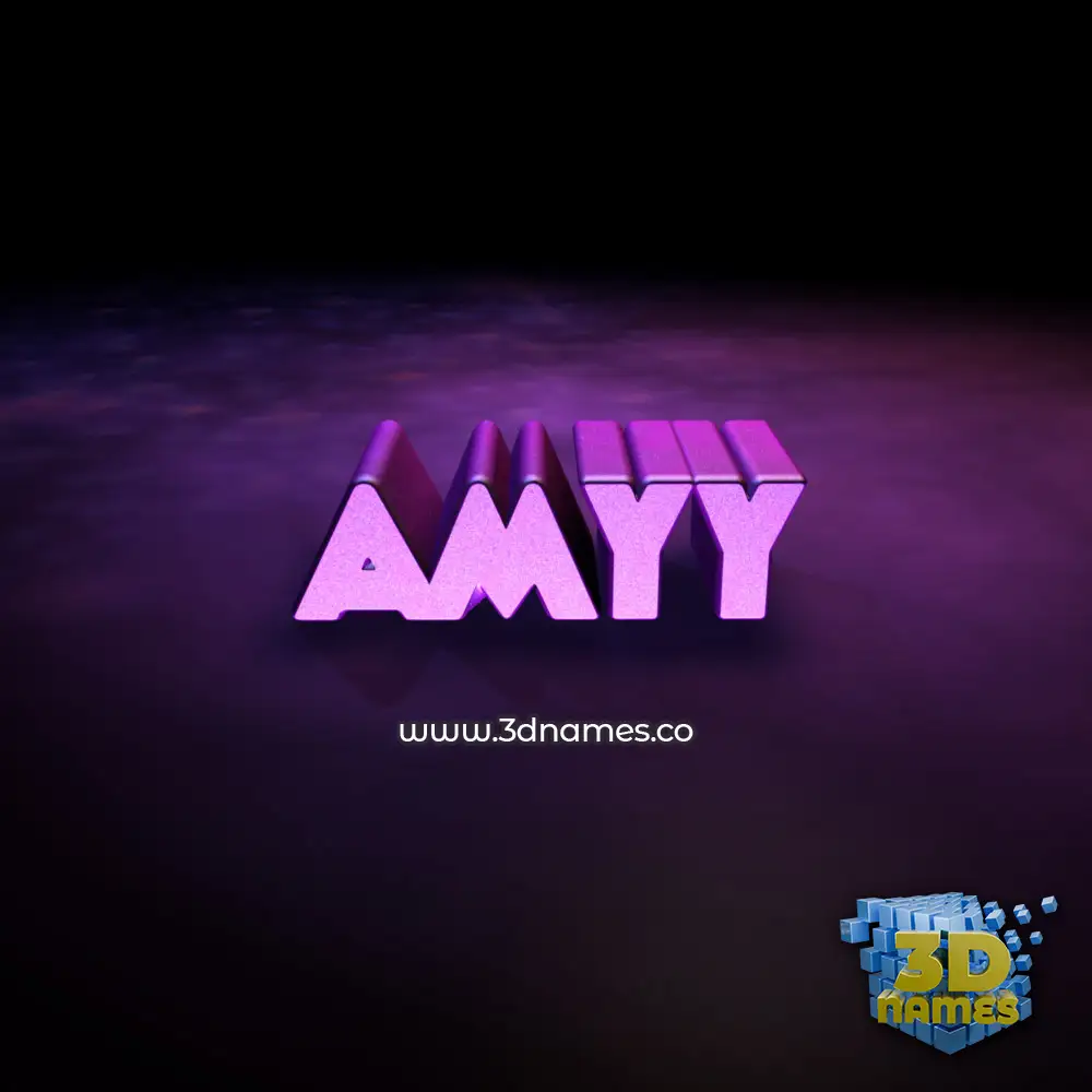 amyy in Big Purple style - 3D name wallpaper