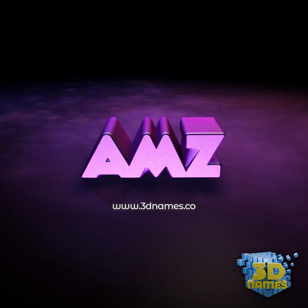 amz in Big Purple style - 3D name wallpaper